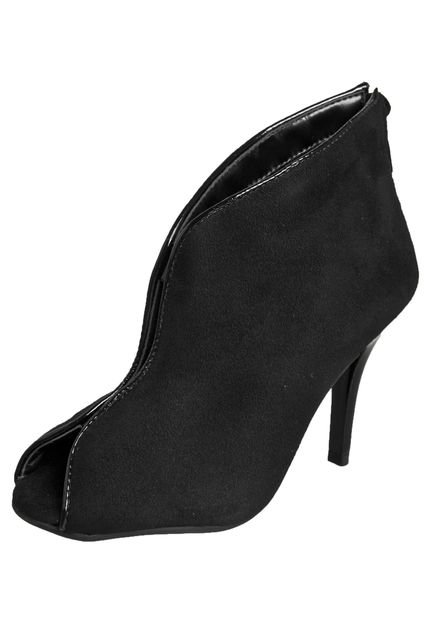 Ankle Boot Vizzano Vivo Verniz Preta - Marca Vizzano