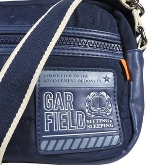 Bolsa Garfield Pequena Transversal em Nylon GF2890 Azul