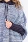 Poncho feminino de malha patchwork 60003 - Azul - Marca Enluaze