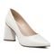 Scarpin Salto Grosso Off White - Marca Duda Machado