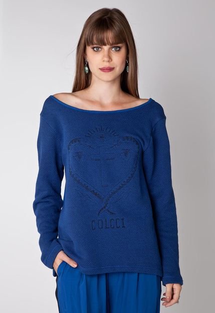 Blusa Colcci Loose Refie Azul - Marca Colcci