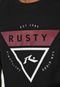 Camiseta Rusty Strum Preta - Marca Rusty
