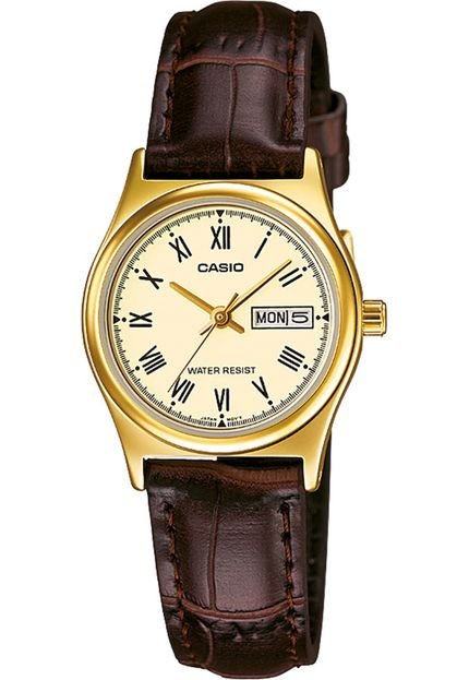 Relógio Casio LTP-V006GL-9BUDF Dourado/Marrom - Marca Casio