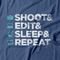 Camiseta Shoot Repeat - Azul Genuíno - Marca Studio Geek 
