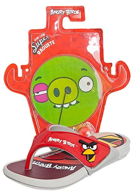 Chinelo Angry Birds Vermelho - Marca Grendene