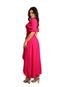 Vestido Midi Envelope Manguinha Transpasse  Rosa - Marca Cia do Vestido