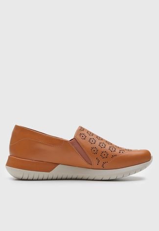 Slip On DAFITI SHOES Lasercut Caramelo - Compre Agora