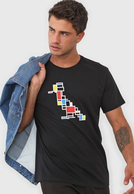 Camiseta Reserva Logo Geométrico Preta - Marca Reserva