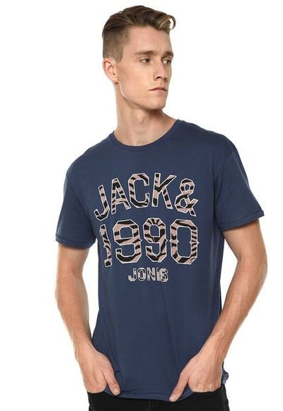Polerón Hombre Jack Jones Algodón Azul Oscuro M