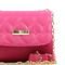 Bolsa Pequena Tiracolo Com Alça Em Corrente Bordado Em Coração De Alta Costura E Metais Reforçados Pink - Marca WILLIBAGS