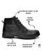 Bota Coturno Casual Masculino Wit Shoes Couro Confortável Preto - Marca Rebento