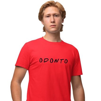 Camisa Camiseta Genuine Grit Masculina Estampada Algodão 30.1 Odonto Friends - P - Vermelho - Marca Genuine