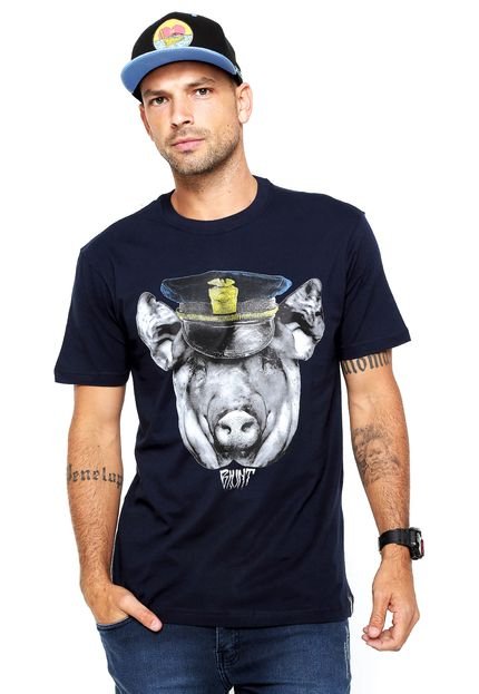 Camiseta Blunt Al Cops Are Pigs Azul-Marinho - Marca Blunt