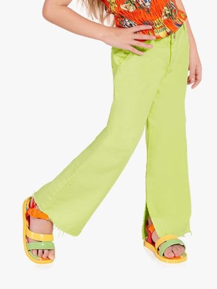 Calça Jeans Infantil Menina Nanai Verde Claro - Marca Nanai