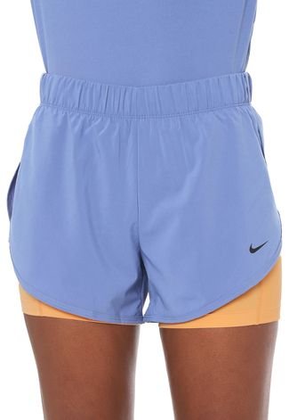 Short Nike Flx 2 In 1 Azul/Laranja