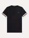 Camiseta Fred Perry Masculina Regular Piquet Bold Tipped Preta - Marca Fred Perry