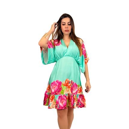 Vestido Dress Code Moda Curto Floral Azul - Marca Dress Code