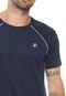 Camiseta Fila Raglan Logo Azul-marinho - Marca Fila