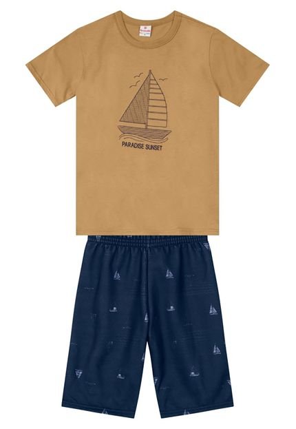 Conjunto infantil menino com camiseta e bermuda Brandili - Marca Brandili