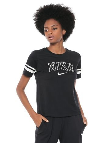 Camiseta Nike Sportswear W Nsw Top Ss Vrsty Preta