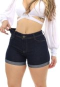 Shorts Jeans Feminino Lavagem Azul Escura Tecido Premium Confortável - Marca GARAIS MODA