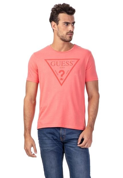 T-SHIRT GUESS MASC LOGO TRIANGULO RELEVO - Marca Guess