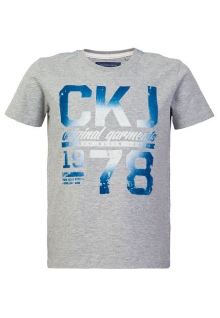 Camiseta Calvin Klein Kids Life Cinza - Marca Calvin Klein Kids