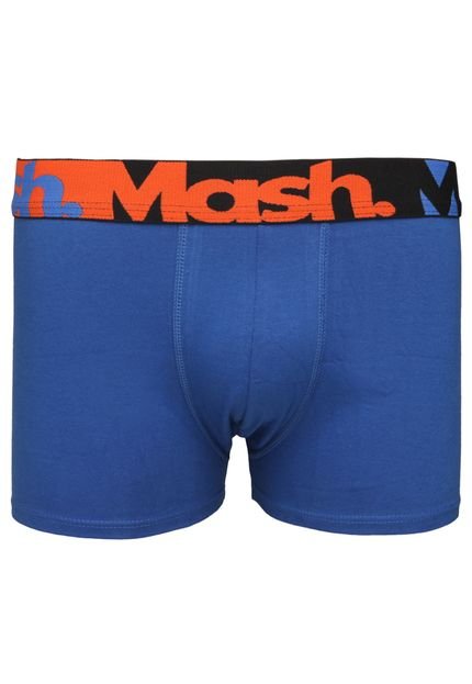 Cueca MASH Boxer Logo Azul/Laranja - Marca MASH