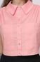 Camisa Cropped Regata Pregas Bolso Rosa Claro - Marca RAIZZIS