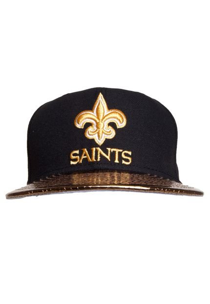 Boné New Era Mettallic Slither New Orleans Saints Preto - Marca New Era