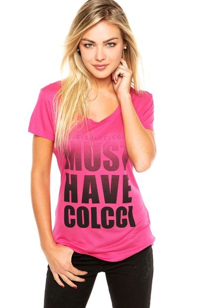 Camiseta Colcci Slim Must Have Rosa - Marca Colcci