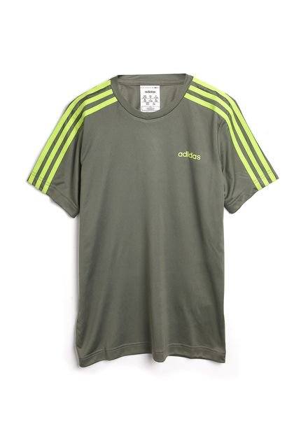 Camiseta adidas Performance Infantil Listras Verde - Marca adidas Performance