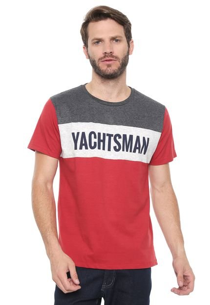 Camiseta Yachtsman Lettering Vermelha/Cinza - Marca Yachtsman