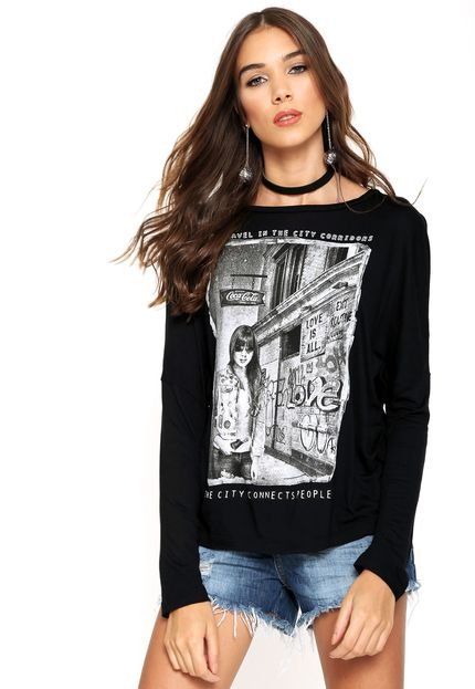 Camiseta Coca Cola Jeans Travel in the City Preta - Marca Coca Cola Accessories