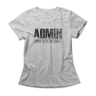 Camiseta Feminina Admin - Mescla Cinza