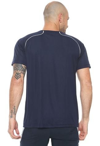 Camiseta Fila Raglan Logo Azul-marinho