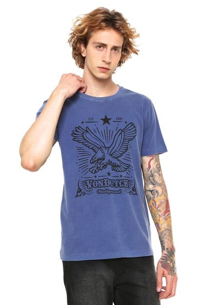 Camiseta Von Dutch Estampada Azul - Marca Von Dutch 