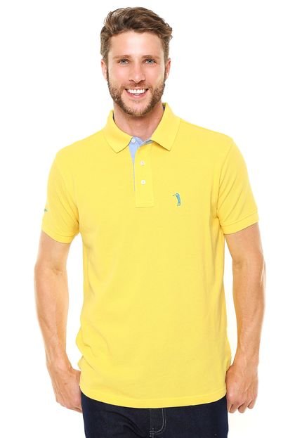 Camisa Polo Aleatory Tradicional Logo Amarela - Marca Aleatory