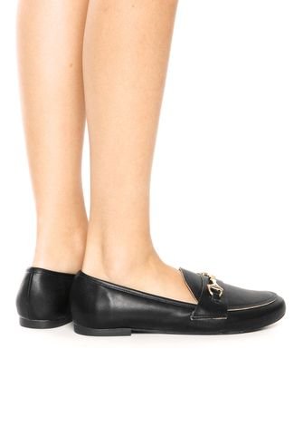 Mocassim DAFITI SHOES Loafer Metal Preto - Compre Agora