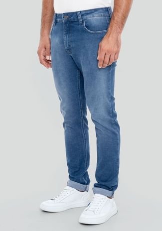 Calça Jeans Masculina Slim Clima Control