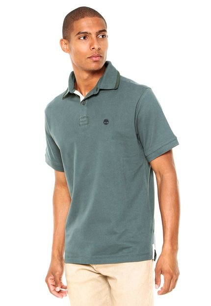 Camisa Polo Timberland Slim Millers River Verde - Marca Timberland