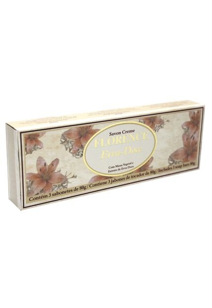 Kit  Sabonetes Florence Luxo Erva Doce - Marca Florence