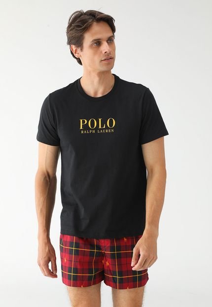 Pijama Polo Ralph Lauren Listrado Preto/Vermelho - Marca Polo Ralph Lauren