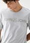 Camiseta John John Reta Logo Cinza - Marca John John