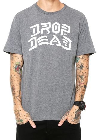 Camiseta Drop Dead Drop And Dead Cinza - Compre Agora