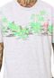 Camiseta Manga Curta Billabong Flamingos Cinza/Verde - Marca Billabong