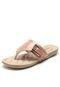 Rasteira Comfortflex Fivela Metal Nude - Marca Comfortflex