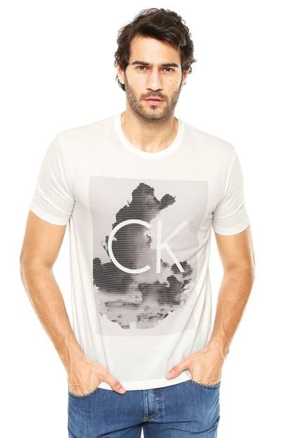 Camiseta Calvin Klein Estampada Bege - Marca Calvin Klein