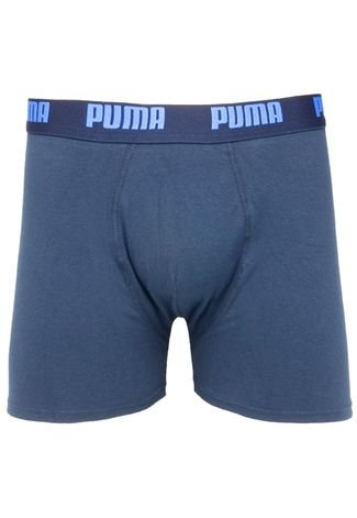 Cueca Puma Boxer Logo Azul-marinho