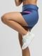 Short Curto Feminino Cintura Alta Suplex Canelado Moda Fitness Vicbela Azul - Marca Vicbela